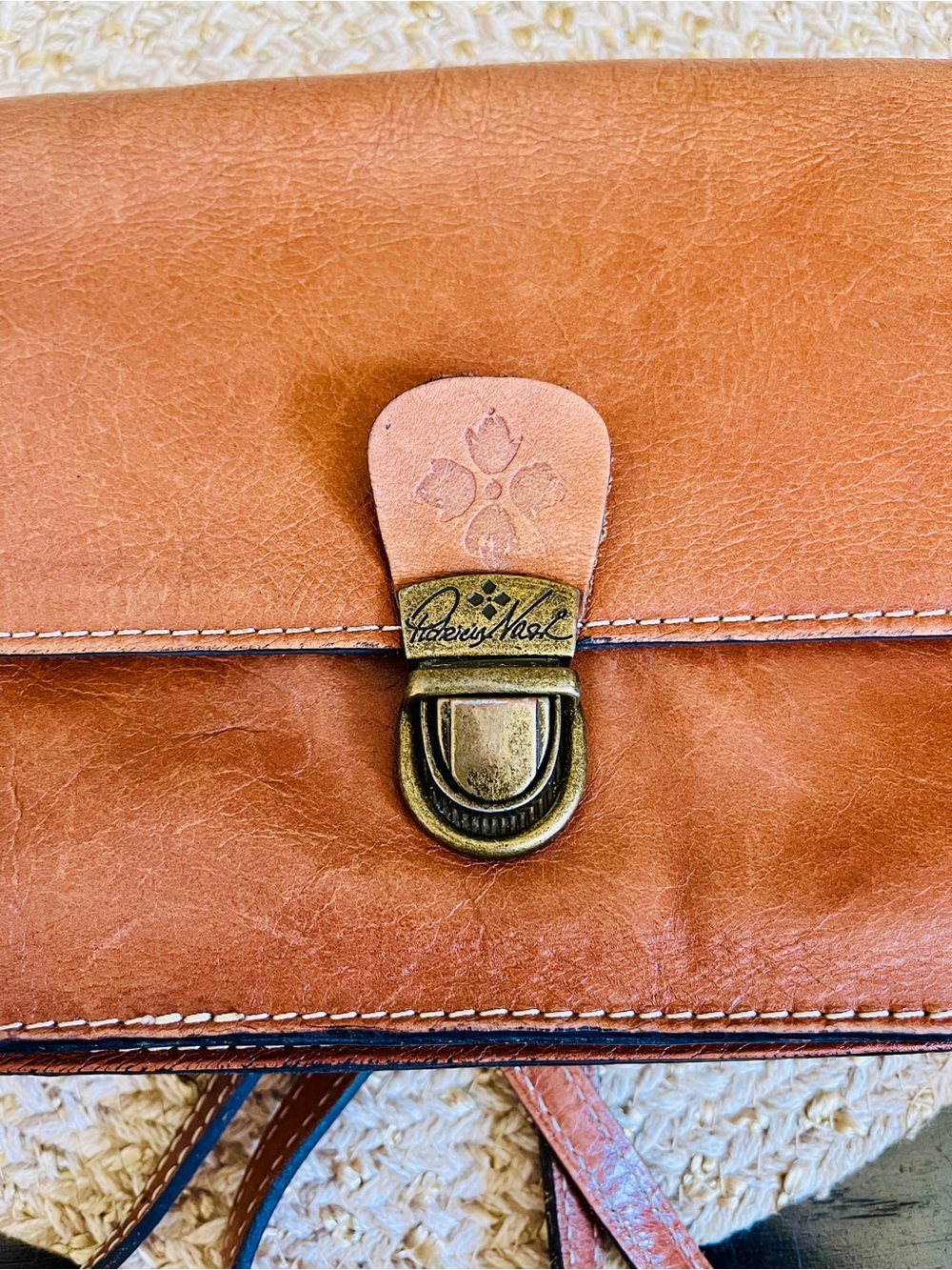 Patricia Nash Cognac Brown Leather Crossbody Bag - Picture 3 of 14